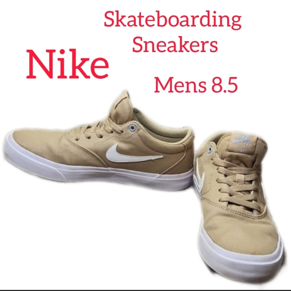 Nike Other - NIKE SB CHARGE SOLARSOFT BEIGE/WHITE CANVAS SHOES SZ 8.5 MENS